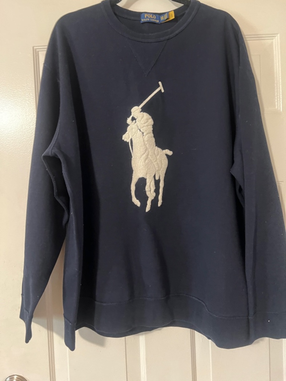 Polo by Ralph Lauren Navy Sweatshirt with White Big Pony